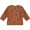 Dog in Space Print Sweatshirt, Brown - Sweatshirts - 2