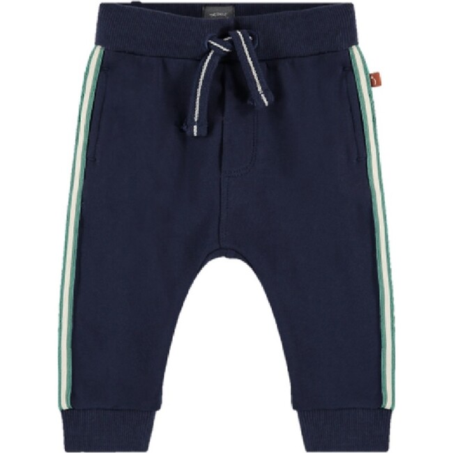 Sweatpants with Side Piping, Navy