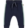 Sweatpants with Side Piping, Navy - Sweatpants - 1 - thumbnail