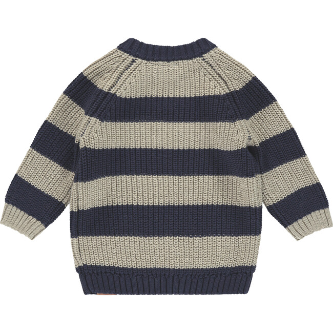 Striped Knit Sweater, Stripes - Sweaters - 2