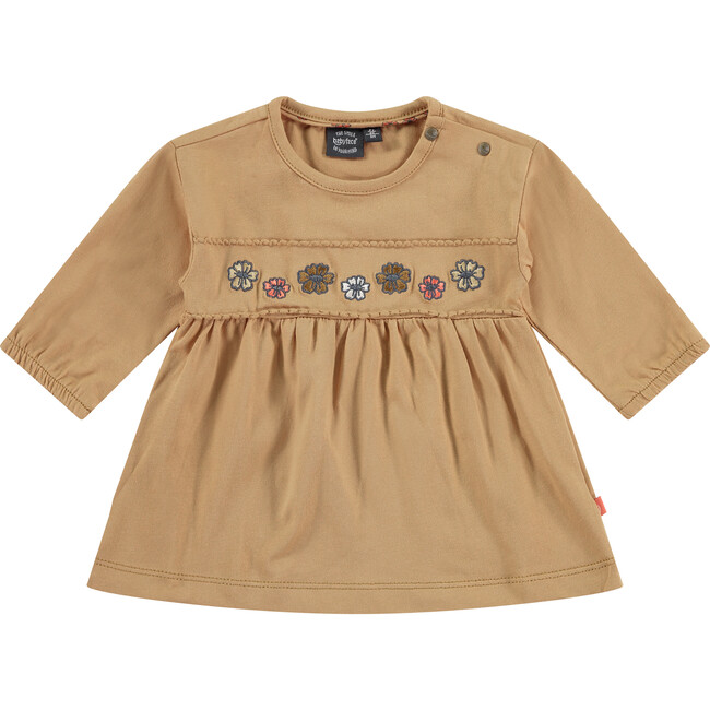 Embroidered Flower Tunic, Brown