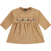 Embroidered Flower Tunic, Brown - Blouses - 1 - thumbnail