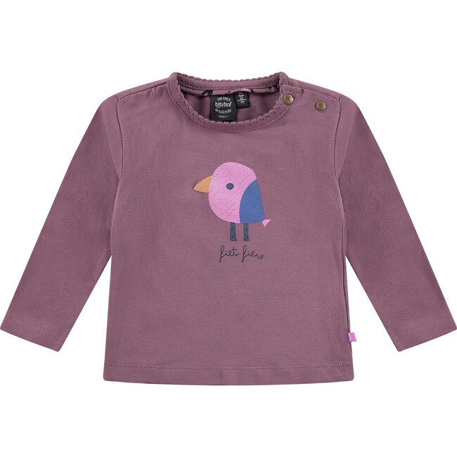 Bird Long Sleeve T-Shirt, Purple