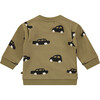 Car Print Sweatshirt, Olive - Sweatshirts - 2