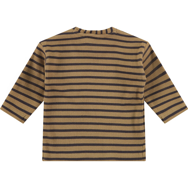 Striped Long Sleeve T-Shirt, Green - T-Shirts - 2