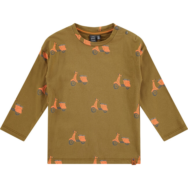 Vespa Print Long Sleeve T-Shirt, Print