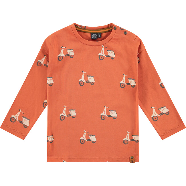 Vespa Print Long Sleeve T-Shirt, Print - T-Shirts - 1