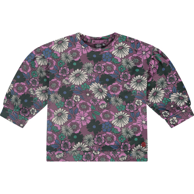 Floral Print Sweatshirt, Floral