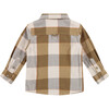 Checkered Button Up Shirt, Brown - Shirts - 2