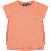 Ribbed Short Sleeve T-Shirt, Orange - T-Shirts - 1 - thumbnail