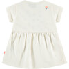 Short Sleeve Dress with Embroidered Flowers, White - Dresses - 2