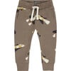 Rocket Ship Sweatpants, Brown - Sweatpants - 1 - thumbnail