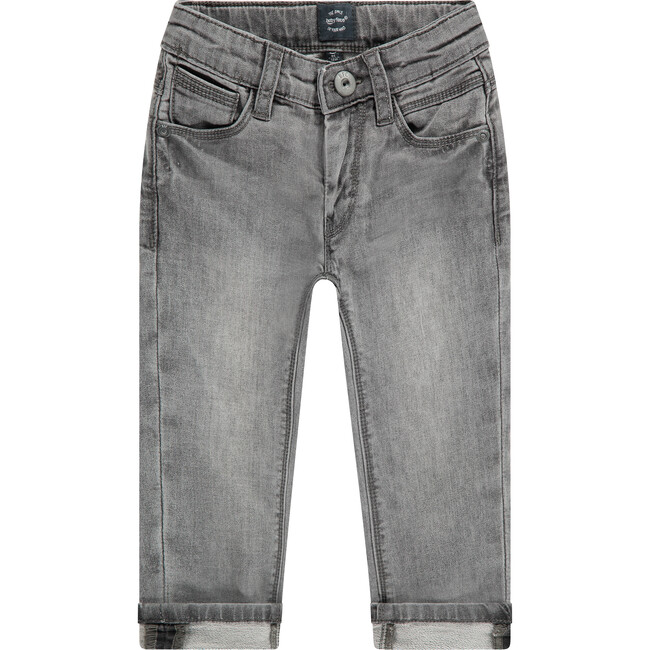 Denim Pants, Grey - Jeans - 1