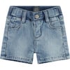 Denim Shorts, Blue - Shorts - 1 - thumbnail