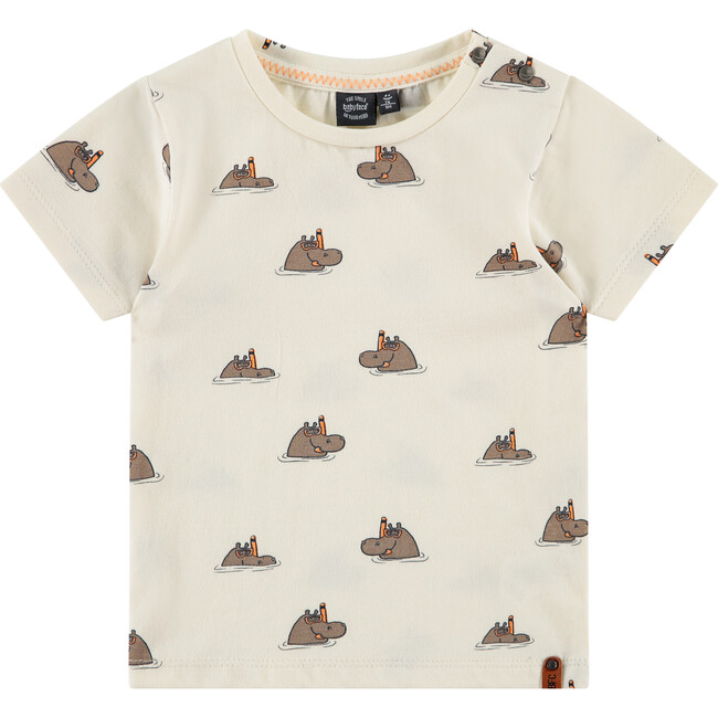 Snorkling Hippo Short Sleeve T-Shirt, Print