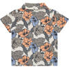 Hawaiian Print Button Up Short Sleeve Top, Print - Shirts - 2