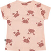 Crab Printed Short Sleeve T-Shirt, Pink - T-Shirts - 2