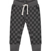 Checkered Sweatpants, Grey - Sweatpants - 1 - thumbnail