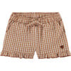 Gingham Shorts, Brown - Shorts - 1 - thumbnail