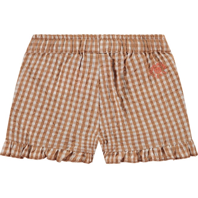 Gingham Shorts, Brown - Shorts - 2