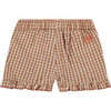 Gingham Shorts, Brown - Shorts - 2