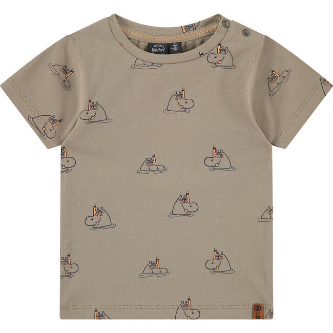 Snorkling Hippo Short Sleeve T-Shirt, Print