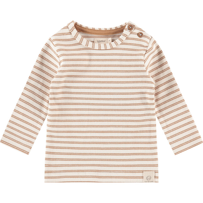 Striped Long Sleeve T-Shirt, Brown
