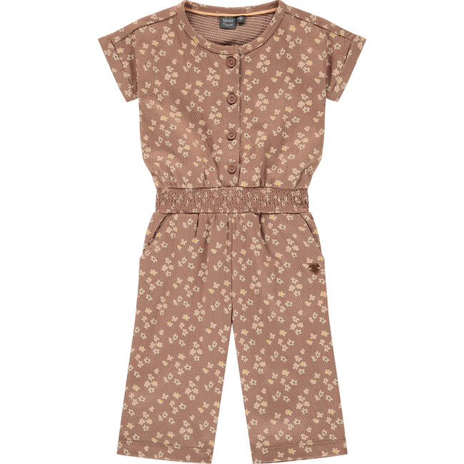AllOver Printed Flower Jumpsuit,  Dusty Pink