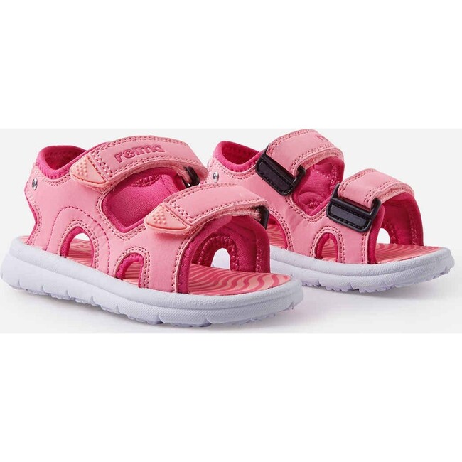 Toddlers Bungee Lightweight 2-Velcro Strap Sandals, Sunset Pink