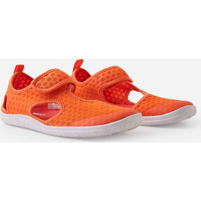 Kids Rantaan Barefoot Velcro Sandals, Red Orange