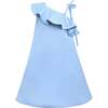Petulla Off Shoulder Ruffle Dress, Blue - Dresses - 1 - thumbnail
