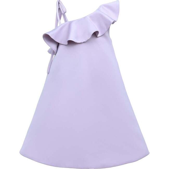Petulla Off Shoulder Ruffle Dress, Purple - Dresses - 2