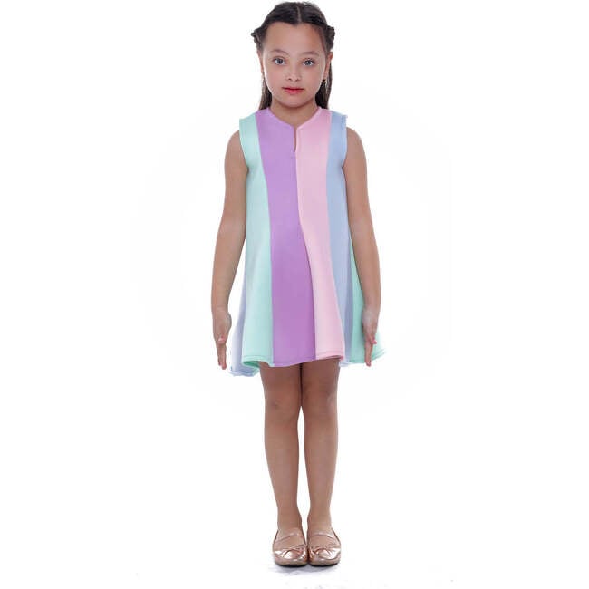 Sophie Rainbow Striped Dress, Multicolor - Dresses - 2