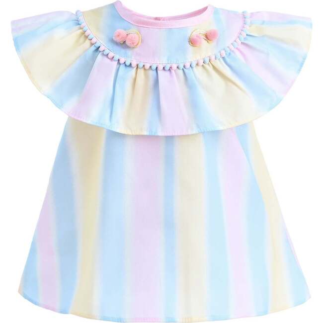 Rainbow Striped Ruffle Outfit, Multicolor - Mixed Apparel Set - 2