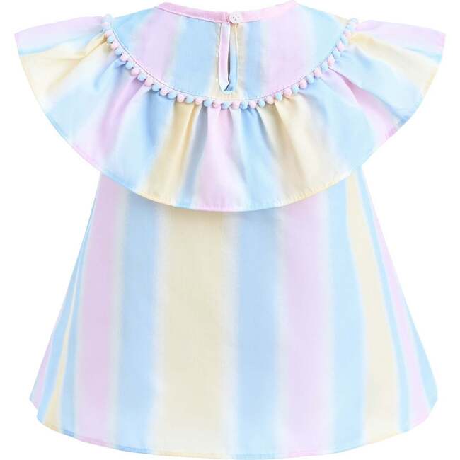 Rainbow Striped Ruffle Outfit, Multicolor - Mixed Apparel Set - 3