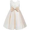 Hampton Double Bow Dress, Champagne - Dresses - 1 - thumbnail