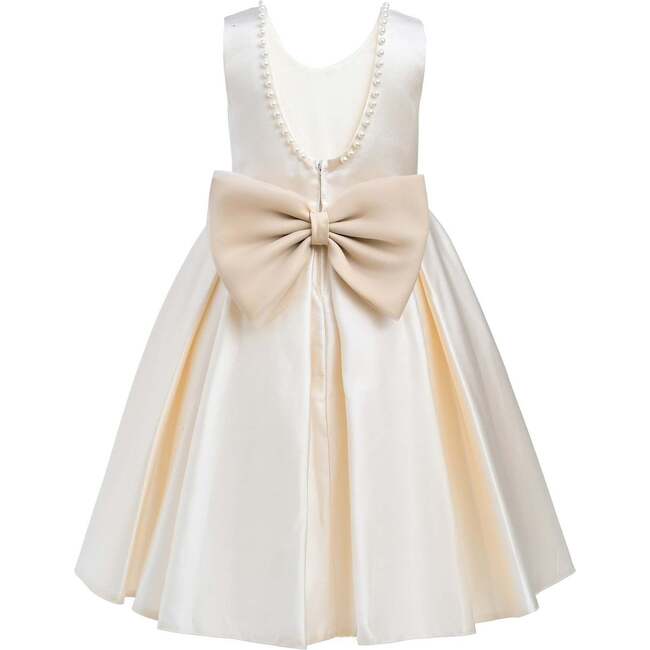 Hampton Double Bow Dress, Champagne - Dresses - 2