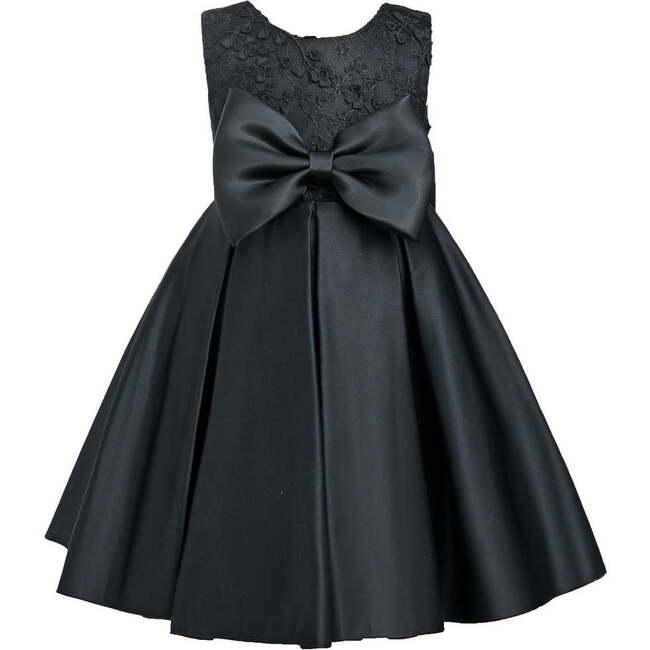 Hampton Double Bow Dress, Black