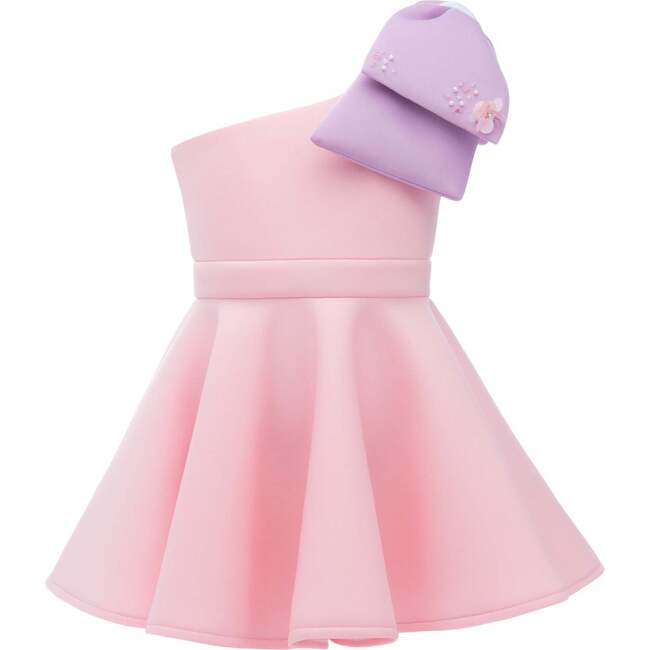 Charlotte Bow Dress, Pink - Dresses - 5