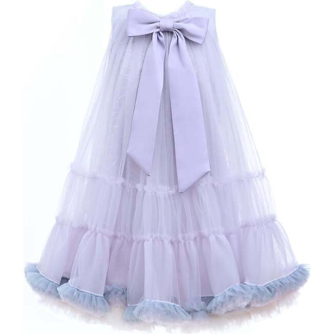 Bow Tulle Frill Dress, Purple