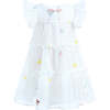 Bow Embroidered Summer Dress, White - Dresses - 1 - thumbnail