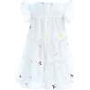 Bow Embroidered Summer Dress, White - Dresses - 2