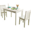 Wooden Avalon Table and 2 Chair Set, White - Play Tables - 1 - thumbnail