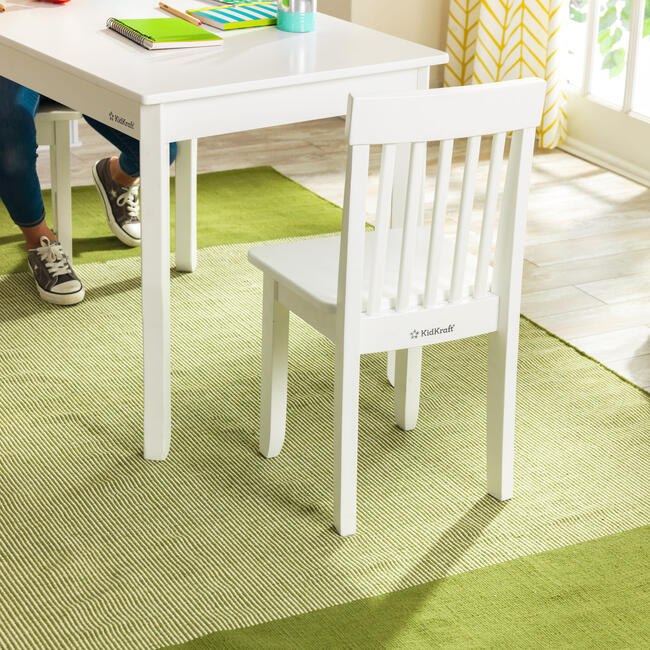 Wooden Avalon Table and 2 Chair Set, White - Play Tables - 5