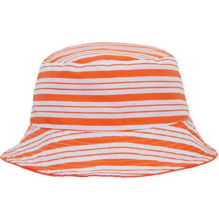 Boys Milos Striped Bob Hat, Orange & White