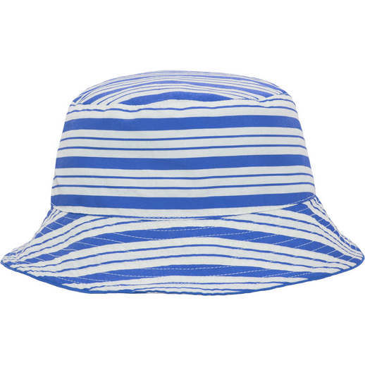 Boys Milos Striped Bob Hat, Blue & White