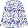 Boys Paros Anti-UV Rashguard T-Shirt, Greek Pattern - T-Shirts - 1 - thumbnail