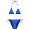 Bermuda Tie-Strap 2-Piece Triangle Bikini, Royal Blue - Two Pieces - 1 - thumbnail