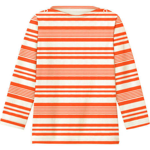 Boys Malo Striped Long Sleeve Anti-UV T-Shirt, Orange