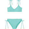 Bahamas Lurex Bralette Tie-Strap 2-Piece Bikini, Aqua - Two Pieces - 1 - thumbnail